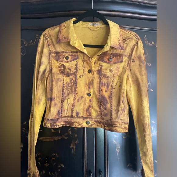 Lightweight jean jacket style with detail sz XL - Picture 1 of 11